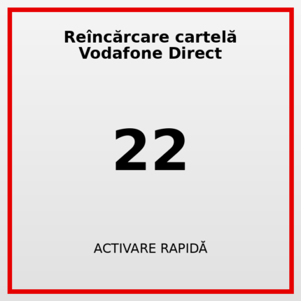 Reîncărcare cartelă Vodafone Direct 22