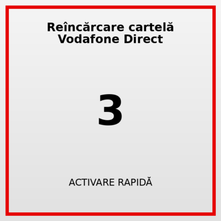 Reîncărcare cartelă Vodafone Direct 3